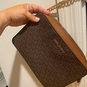 Michael Kors Signature Brown Crossbody Bag